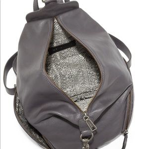 Rebecca Minkoff Julian Leather Backpack Grey Denim